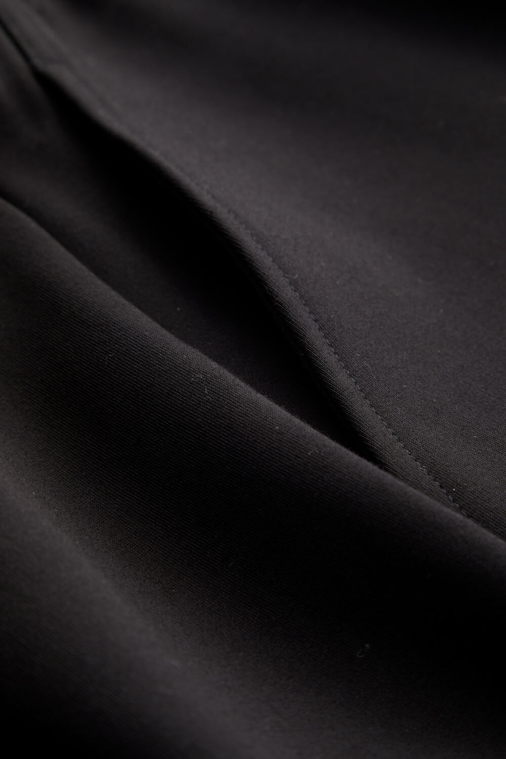 Schwere Jerseyhose mit weitem Bein, Black