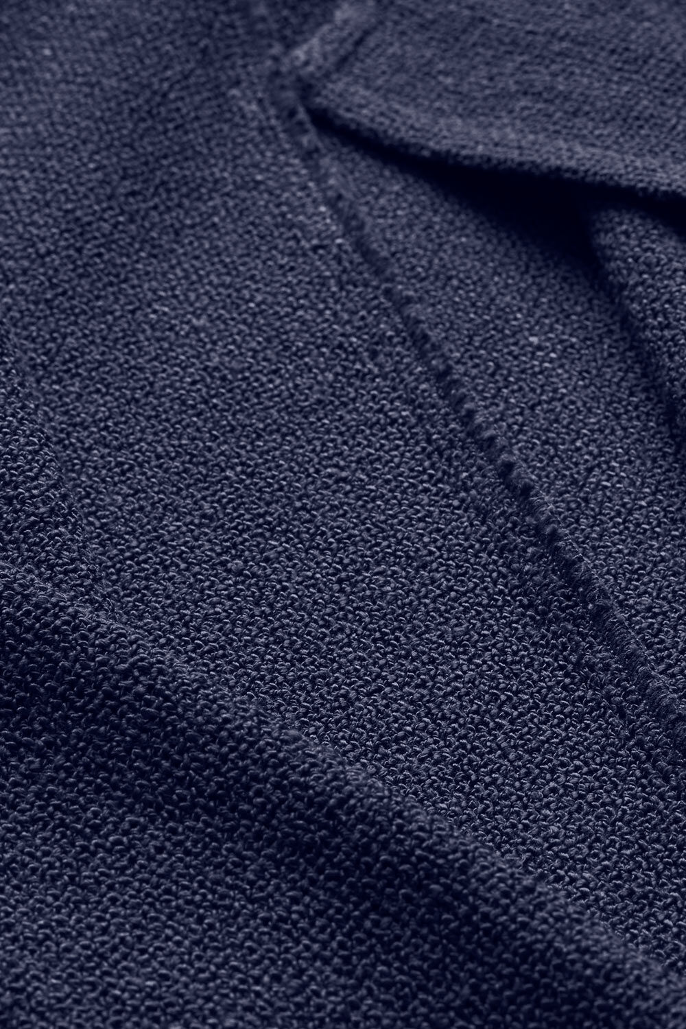 Lange Jacke Aus Boucl&eacute;, Navy
